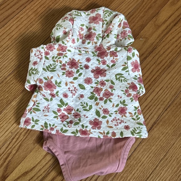Catherine Malandrino Mini Baby Floral‎ Sweater Matching Shirt  0-3 Months Pink - Picture 7 of 7